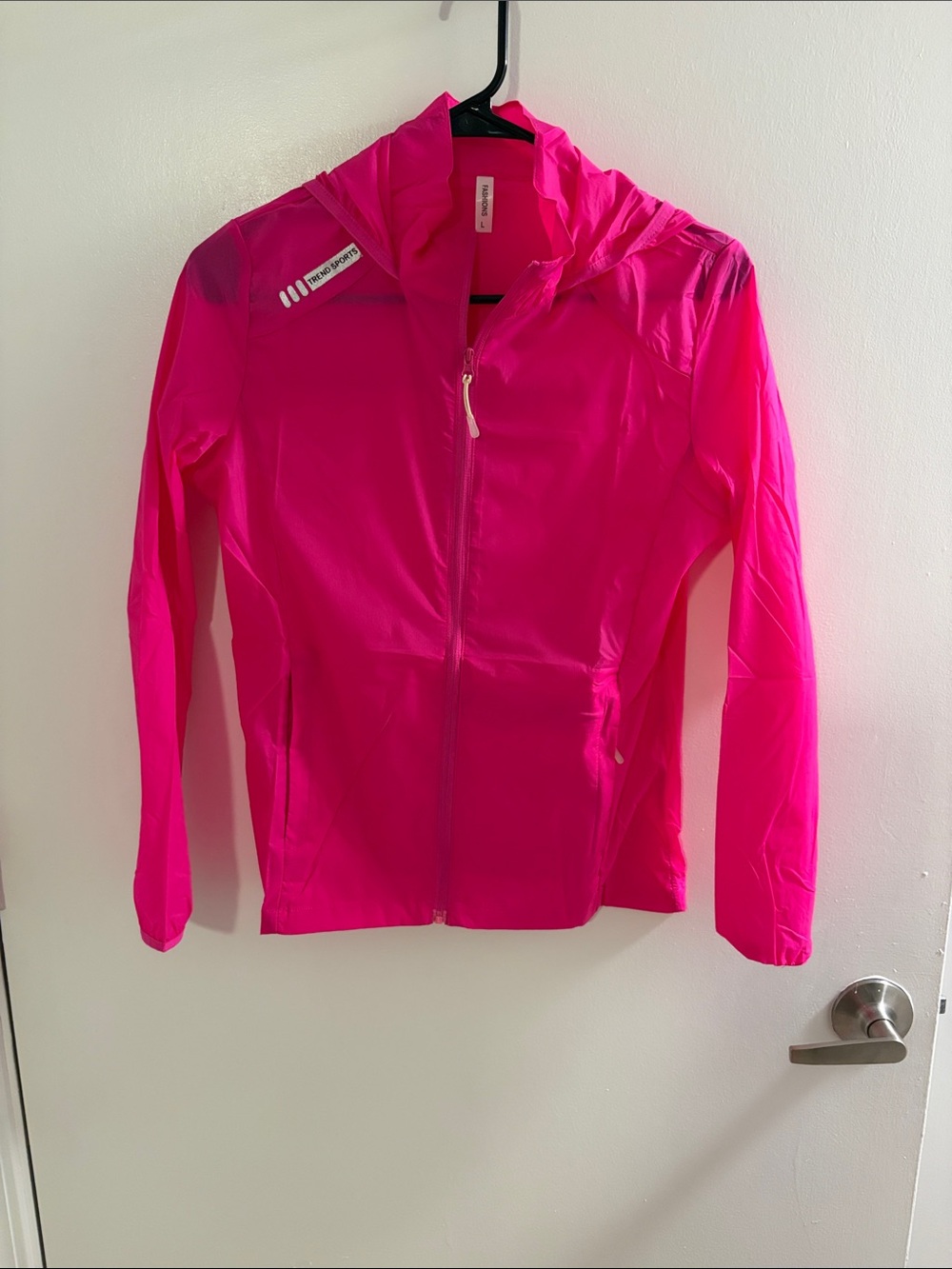 Bright Pink Lightweight Zip Hoodie